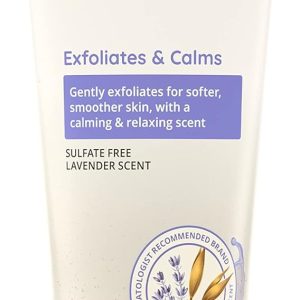 Aveeno Stress Relief Body Scrub, Exfoliating Body Wash for Softer, Smoother Skin, Formulated with Prebiotic Oat & Lavender Scent to Calm & Relax, Sulfate-Free & Soap-Free, 8 fl. Oz